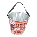 Seau à glace en métal : le seau à glaçons a une surface lisse, sans bavures ni bords aigus, ne vous blessera pas les mains, seau à glaçons vintage.