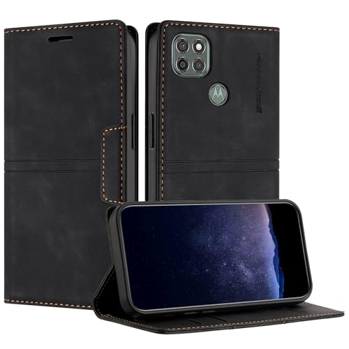 TOUCASA Funda Tipo Cartera para Motorola Moto G9 Power, Cuero Flip Folio Carcasa, Funda con con Soporte Plegable magnética incorporada para Moto G9 Power (Negro)
