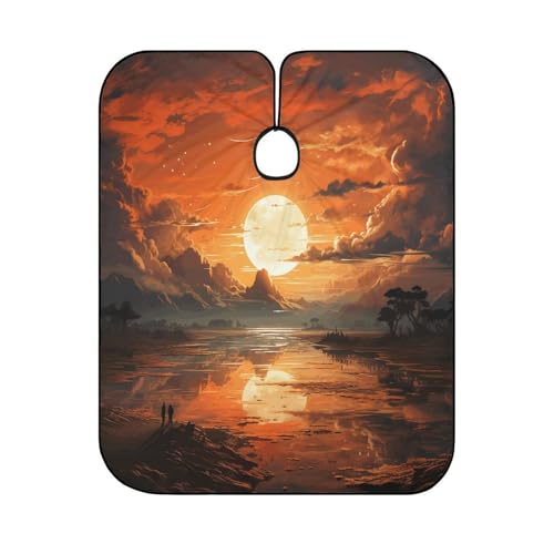 Capa de peluquería ajustable Orange Sky para adultos miniatura 6