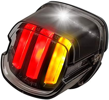 NTHREEAUTO LED Brake Tail Light Rear Turn Signal Taillights DOT Approved Motorcycle Running License Plate Stop Lights Compatible with Harley Dyna Sportster Road King Electra Glide Fat Boy Softail