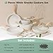 13 Pcs Pots and Pans Set, Nonstick Cookware Sets White Granite Induction Cookware, Non-toxic Healthy Non stick Kitchen Cooking Set with Frying Pans Set, Saucepans (PFAS/PFOA/PFOS Free)