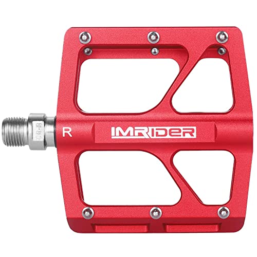 Imrider Mountainbike-Pedale MTB Pedale Fahrrad Flache Pedale Aluminium 9/16 Zoll abgedichtetes Lager leichte Plattform für MTB BMX Rennrad Cover