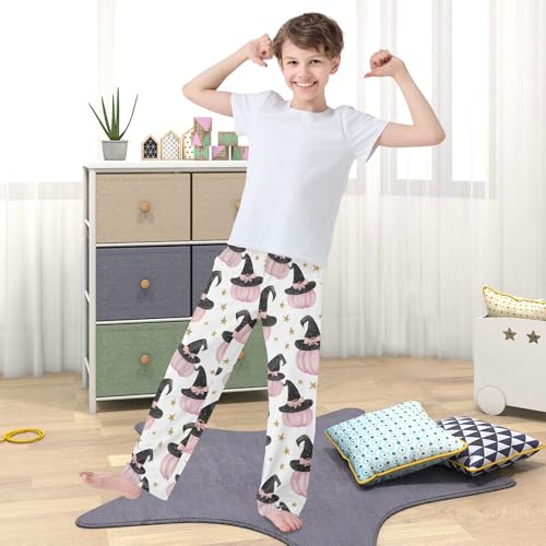 Halloween Pajama Pants Pumpkin Star Magic Hat Long Sleep Pants Lounge Bottoms3