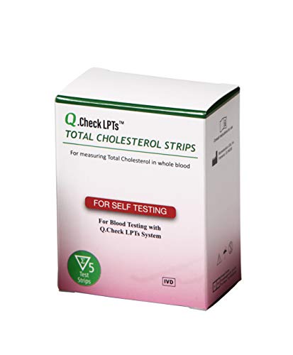 Bio Q.check Lpts Total Cholesterol Test Strips, 5 Counts, Used With Q.check Lpts Meter Only (Sold Separately) #TOP6