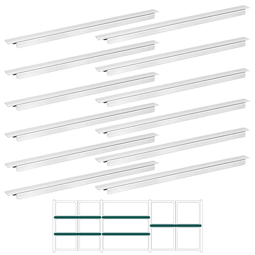 12 Pcs Stainless Steel Steam Table Dividers Metal Bar Food Divider Adapter for Restaurant Catering Home Commercial Food Service Accessories Professional Quality (12.8