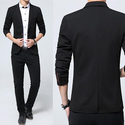 Men's Solid Slim Fit Blazer Two Button Casual Lightweight Jacket Sport Coats for Wedding Prom Party3