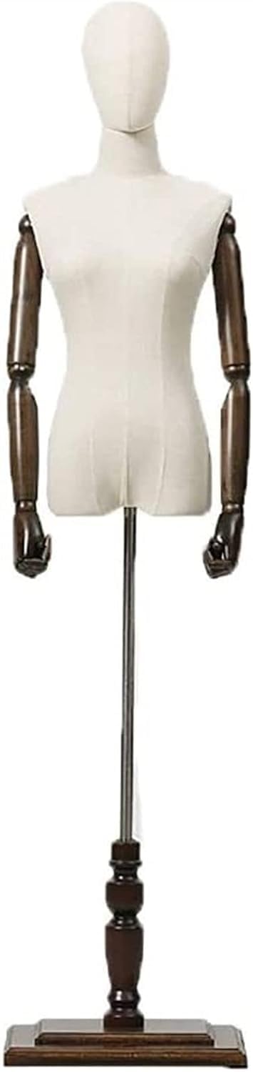 CONGRUI Female Dressmaking Mannequin Tailors Dressform Dummy Clothing Store Model Students with Wood Wedding Display
