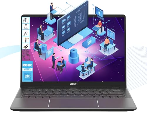 Acer Chromebook Plus 514 14インチ WUXGA Touch ノートパソコン Intel Core i3-N355 8GB LPDDR5X RAM | 512GB SSD+512GBカード Chrome OS | バックライト KB