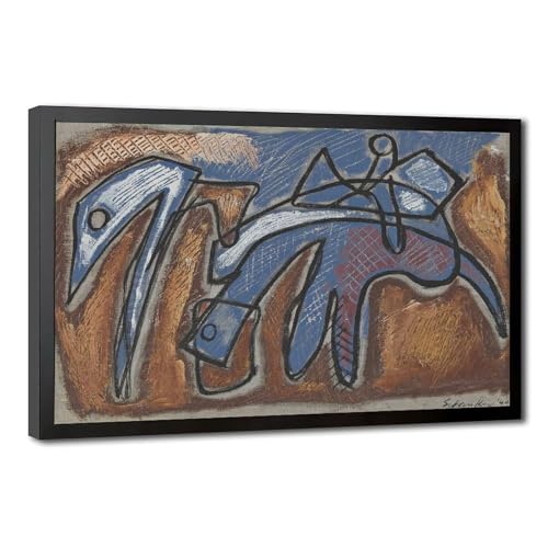 Toile cheval Louis Schanker pour habiller un mur de bureau vide avec cadre