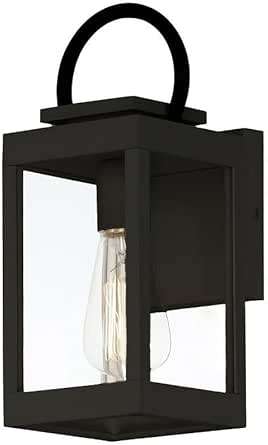 Maxim Nassau Vivex - 1 Light Outdoor Wall Lantern-12.75 Inches Tall and 5 Inches Wide-Black Finish