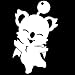 Final Fantasy Moogle Smiling WHITE Vinyl Car/Laptop/Window/Wall Decal