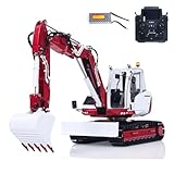 TOUCAN RC HOBBY LESU 1/14 Metall-Hydraulik-Fernsteuerungsbagger MC15 mit 4 Armen, RC-Bagger, Zwei Pumpen, Beleuchtung, Sound, Flysky PL18EV Lite-Fernsteuerung Hochwertiges Modell