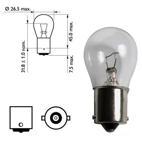 12V 21W Glühbirnen 100 Stück M-Tech 12V 21W P21W BA15s Glühlampe Glühbirne Lampe Kugellampe T14h Glühlampe 12v 21w