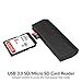 SABRENT SuperSpeed 2 Slot USB 3.0 Flash Memory Card Reader for Windows, Mac, Linux, and Certain Android Systems Supports SD, SDHC, SDXC, MMC/MicroSD, T Flash [Black] (CR-UMSS)