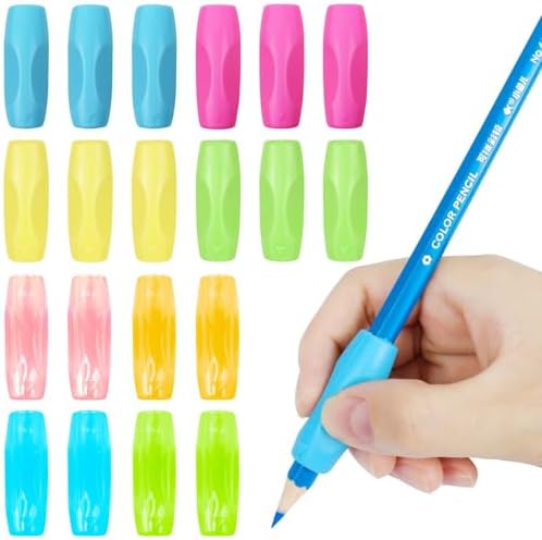 SANNIX 16 Pièces Guide Doigts Écriture Enfant, Aide Écriture Guide Doigt Ergonomiques Grips Pour