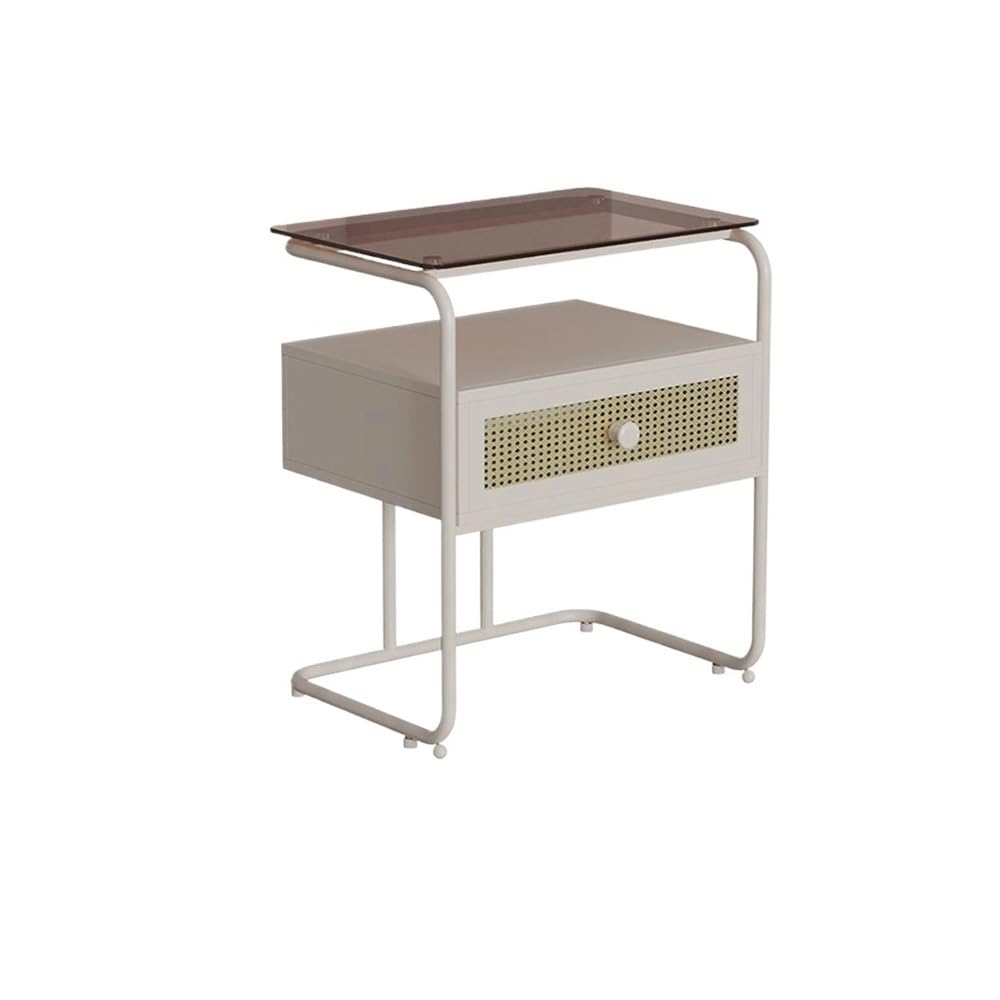 Table de nuit en fer pour stabiliser vos lampes et ranger vos livres de chambre