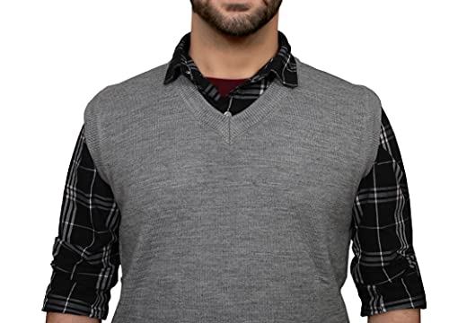 Image of Men Sleeveless Office Uniform Sweater - Daffodil
