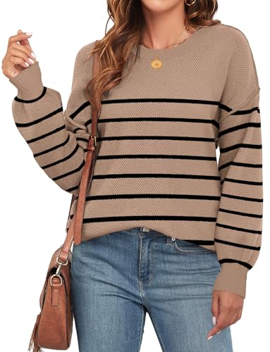 Image of WEACZZY Sweater Khaki Striped