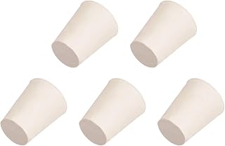 uxcell White Tapered Shaped Solid Rubber Stopper for Lab Tube Stopper Size 2 5Pcs