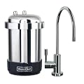 WaterChef Premium Under-Sink Water Filtration System U8500 (Chrome Designer Faucet), NSF/ANSI Certified for 78 Contaminants, 600 Gal., Stainless, Made in USA