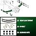 XUANYUDG0769 Heavy Duty 4-Leaf Golf Cart Rear Leaf Spring with Bushings and Sleeves for EZGO TXT 1994-up