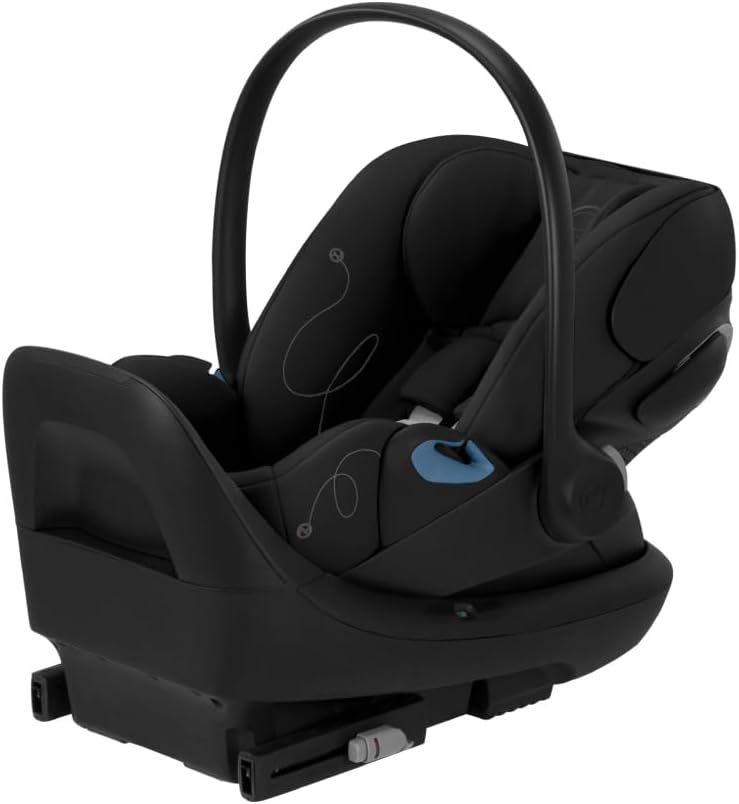 CybexCloud G Comfort Extend Infant Car Seat with Anti-Rebound Base, Linear Side Impact Protection, Latch Install, Ergonomic Full Recline, Extended Leg Rest, Moon Black