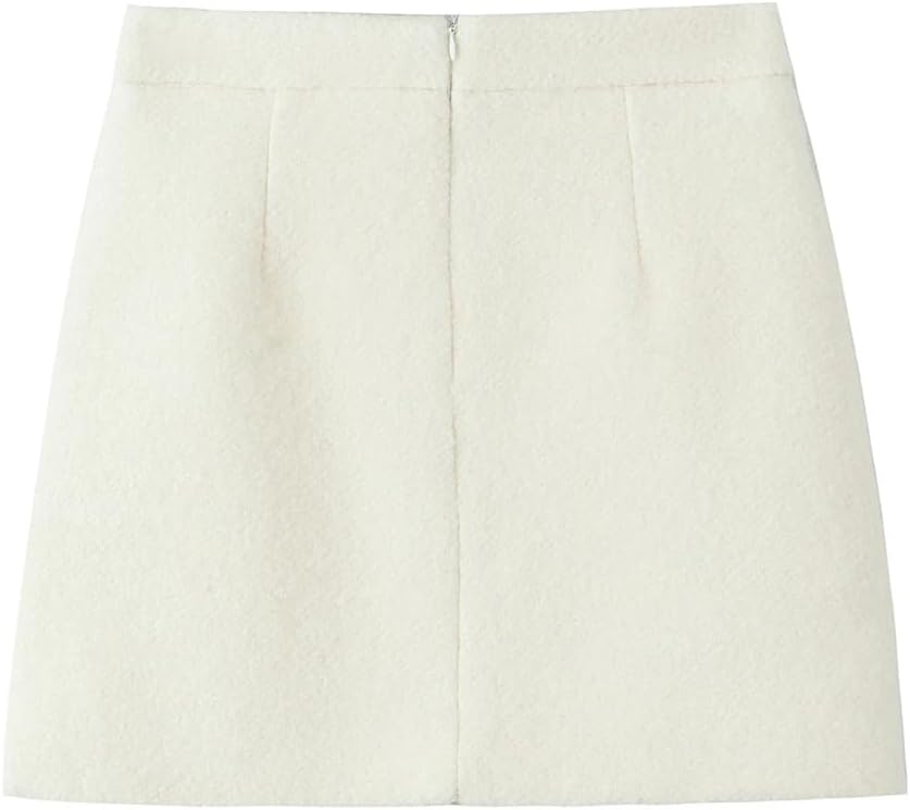 Women's Solid Color Casual Woven Pearl Sleeveless Top A-Line Mini Skirt Two-Piece Set