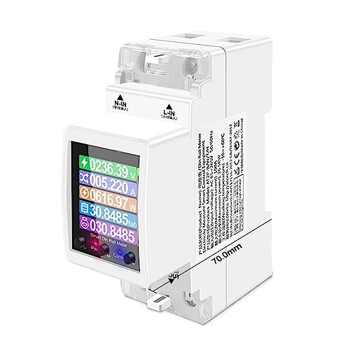 Interruptor inteligente kwh 100A con monitor digital de frecuencia y factor de potencia wifi