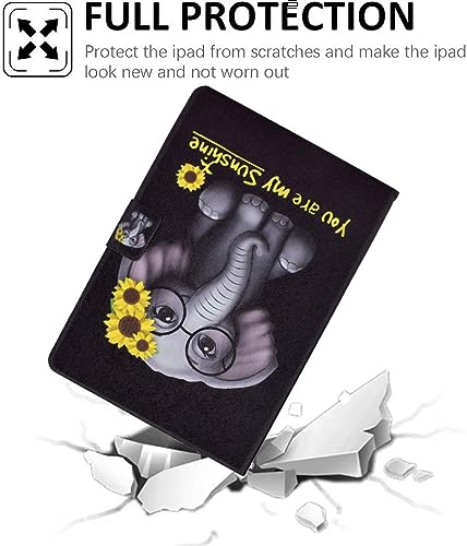 CXTCASE Case for Samsung Galaxy Tab A11 Plus 2025/A9 Plus 2023 11 Inch, Protective Cover Case with Stand Function for Samsung Galaxy Tab A11+/A9+, Chrysanthemum Elephant - Image 6