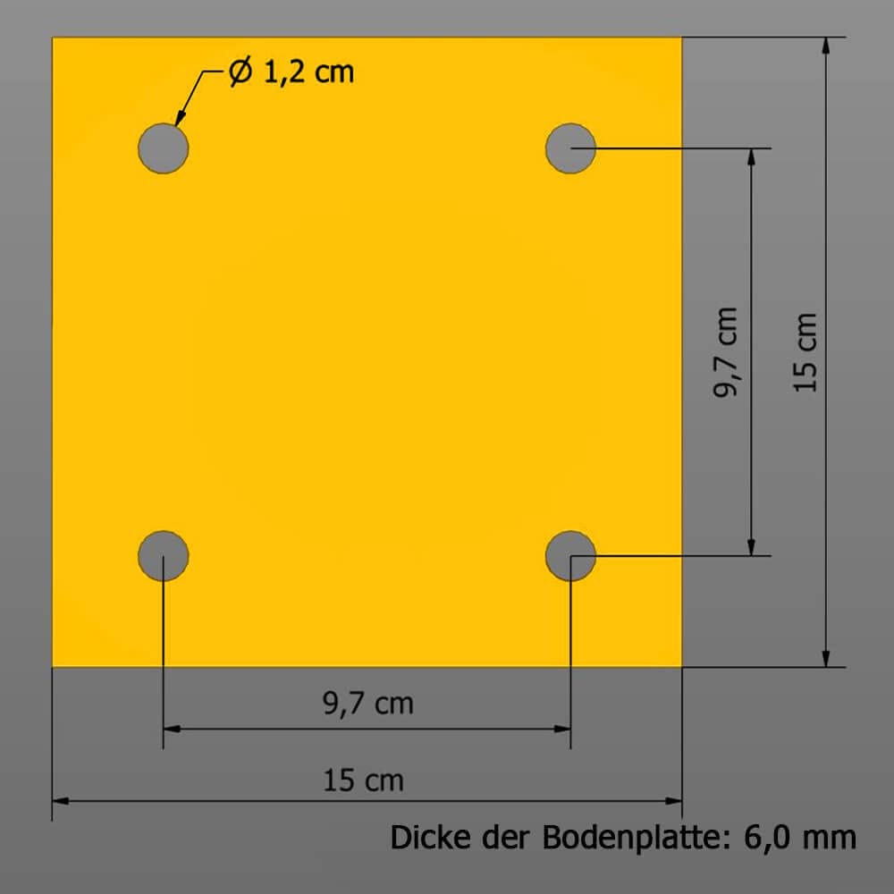 ROBUSTO Rammschutzbügel ECO, Knieholm, g/s, aufdübeln, Stahl, Ø 4,2cm, 100x100cm, Art.-Nr. 31225 | Rammschutzbügel | Rammschutz | Wandschutzbügel