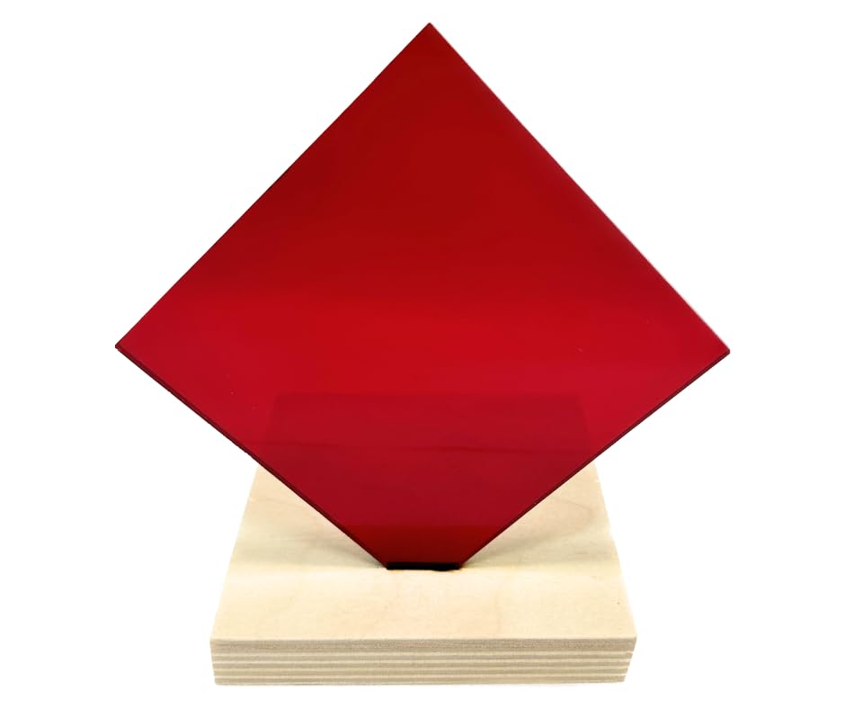 Transparent Red Acrylic Sheet (12" x 24", 1/4" / 6mm)