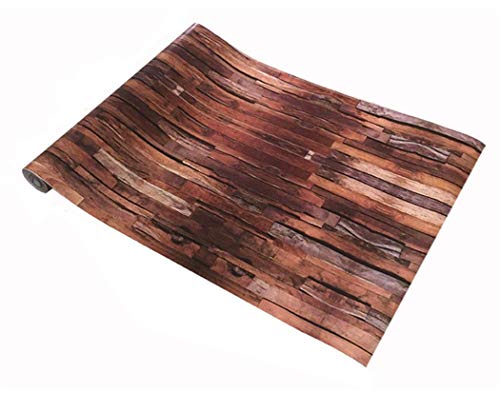 Self Adhesive Vintage Wood Plank Grain Contact Paper For Kitchen Cabinets Countertops Backsplash Wall Arts And Crafts Decal 17.7X196 Inches #TOP8