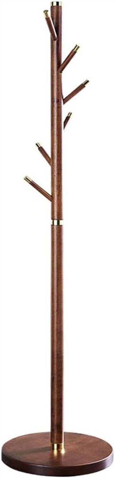 KIJyfgTR Coat Rack Wooden Tree Coat Rack, Coat Stand With 6 Hooks, Free Standing Coat Rack, Hallway/Entryway Coat Hanger Stand