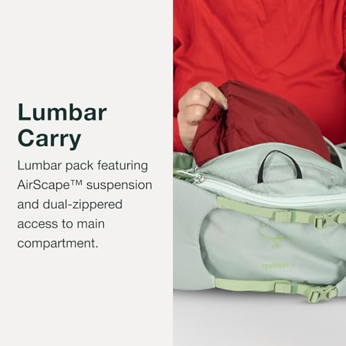Osprey Tempest 6L Women's Lumbar Hiking Waist Pack - Fanny Pack with Water Bottle Holders, Frosty Mint Green/Botanica by Osprey - Image 2
