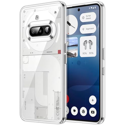 JETech Funda para Nothing Phone 3a, Carcasa Clara Antigolpes, Anti-Arañazos Respaldo Dura, Slim Ajuste Protectora, Anti-Amarillo, TPU Duradero para Protección contra Caídas (Transparente)