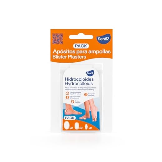 Senti2 Apósitos Hidrocoloides para ampollas - PACK 6 uds, cuidado de pies, alivio del dolor, cura rápidamente