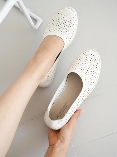 Image of Project Cloud Flats for Women Footwear, Memory Foam & Flexible Outsole Loafers for Women's Fashion Sneakers - Womens Shoes, Sockless Wear Machine Wash Shoes for Women (Petunia)