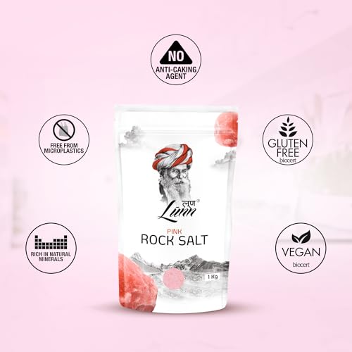 Image of LUNN 100% Pure Himalayan Pink Rock Salt (Sendha Namak) | Pack of 6 x 1kg | Chef Special Gourmet Grade from Himalayas | Natural Mineral-Rich Salt | Unrefined, No Additives | All-Purpose Cooking & Daily Seasoning