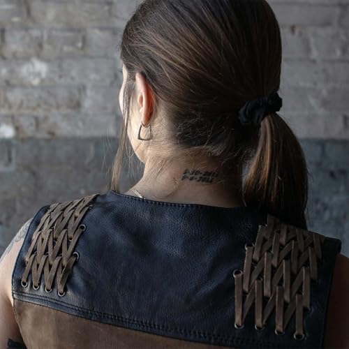 Image of Milwaukee Leather Women's Premium Classic Leather Motorcycle Rider Vest w /Adjustable Side Laces