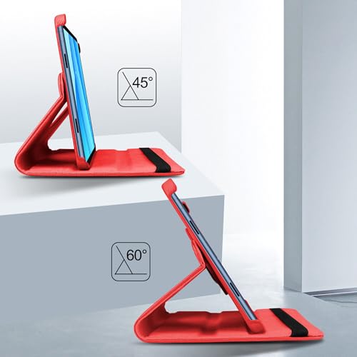 Image of TGK 360 Rotatable Smart Flip Cover for OnePlus Pad Lite 11 inch Tablet Case, Oppo Pad SE 11 inch (Red)