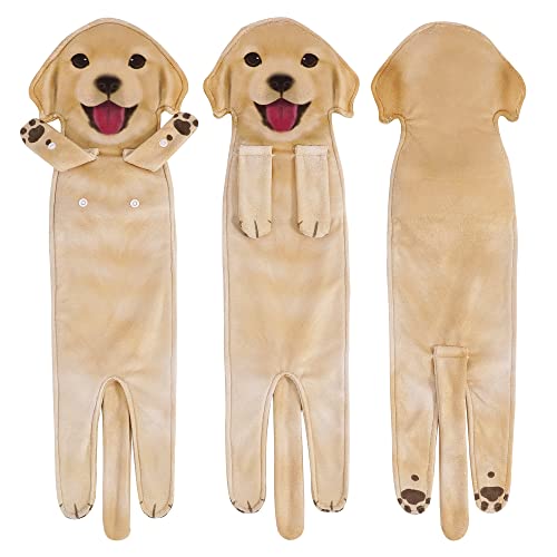Funny Golden Retriever Dog Hand Towels For Bathroom Kitchen - Cute Decor Mothers Day Dog Mom Dad Gifts Decorative Hanging Washcloths Face Towels- Valentines Day Housewarming Gift For Dog Lovers #TOP1