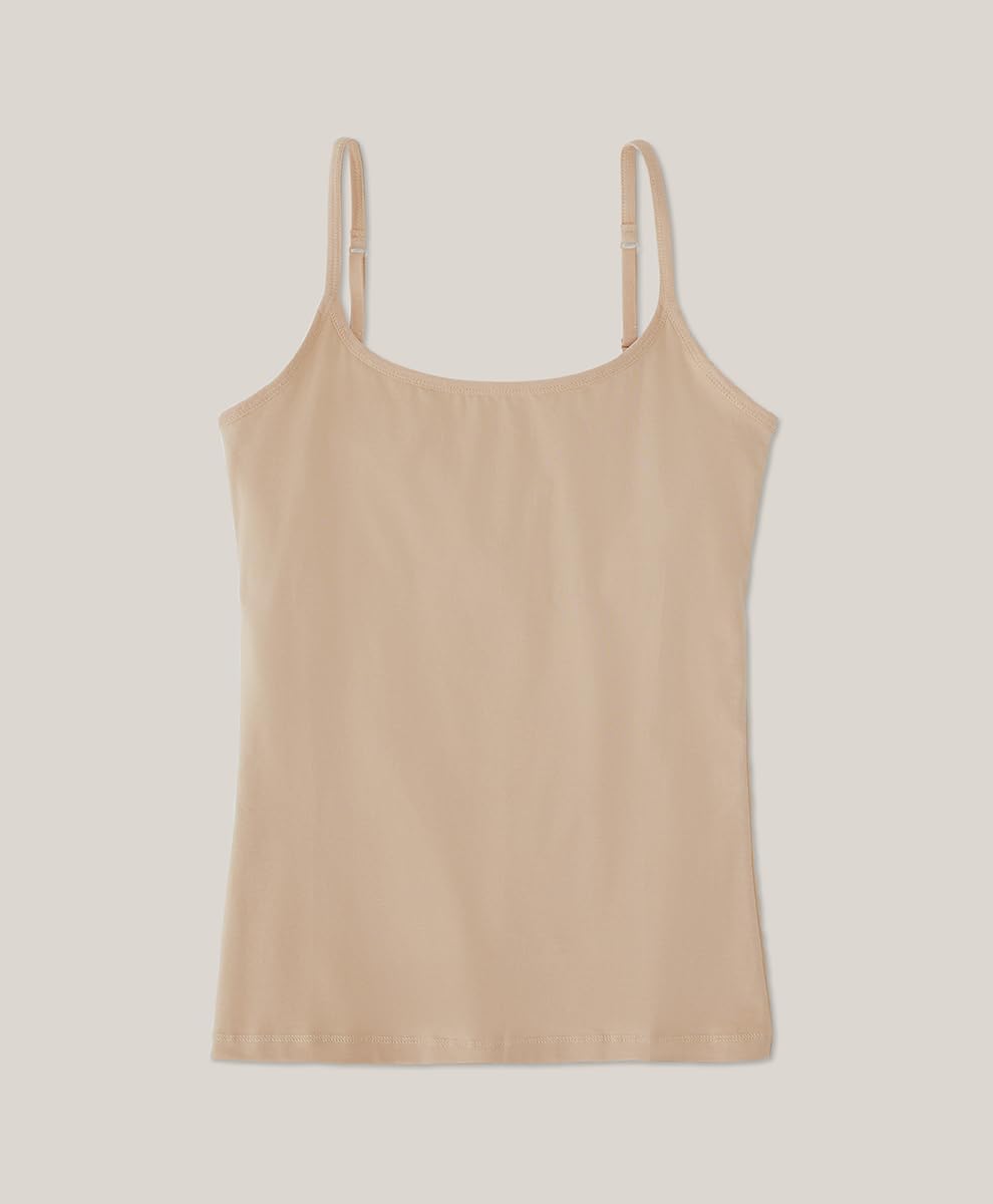 Pact Women's Organic Cotton Camisole Tank Tops with Built in Bras and Adjustable Strap - Image 7