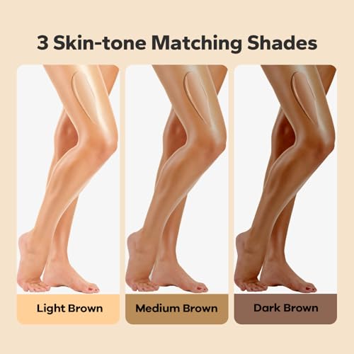 Kototo Tattoo Cover Up Makeup Waterproof (4.05 Fl Oz, Light Brown), Long Lasting Leg & Body Foundation, Leg Makeup Waterproof No Transfer, Body Coverage Perfector for Tattoo, Scar & Skin Imperfections - Image 4