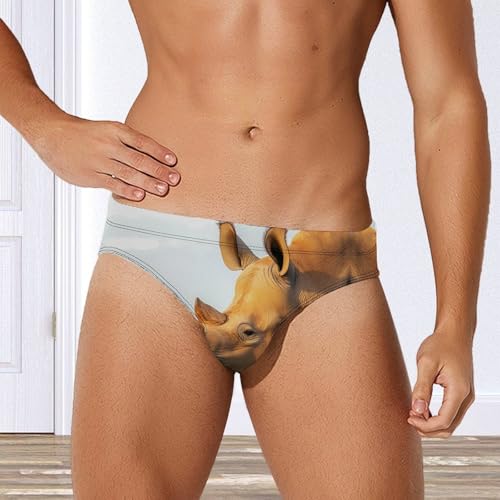 Rhinoceros Rhino Mens Swim Briefs Quick Dry Triangle Trunks Swimsuit Swimming Bikini Swimwear4