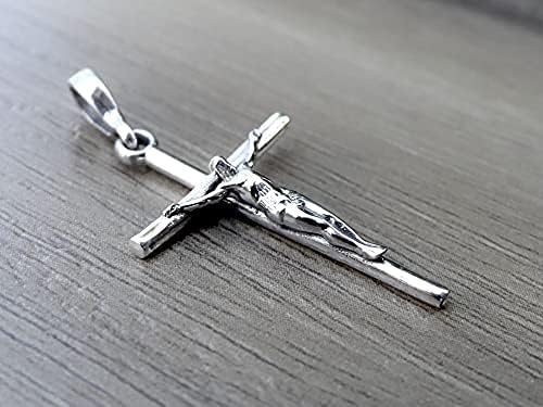 Cross Sterling Silver 925 Crucifix Jesus Christ Pendant Religious Unisex Jewelry - Image 7