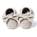 Voberry Baby Boys Girls Tassel Bow Soft Sole PU Leather Loafers Moccasin Sneakers ( 3~6 Month, Grey)