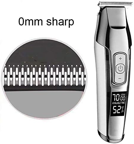 Barber Professional Hair Clipper LCD Display 0mm Baldheaded Beard Trimmer Men's Electric Clippers