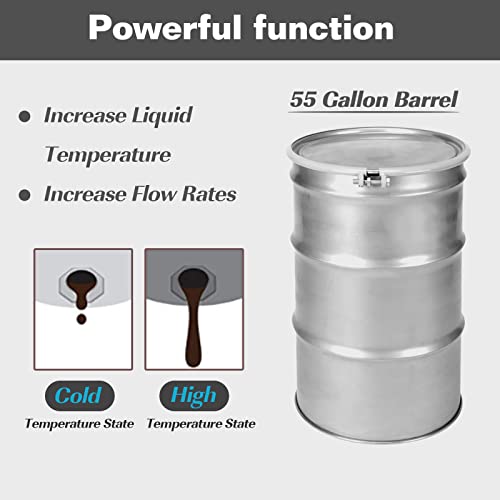 Drum Pail Heater Pad 55-Gallon - Metal Drum Heater,Heater Kit 30°C~150°C,120V 5Inch (5 Inch) #TOP5