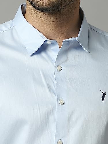 Image of Thomas Scott Men's | Solid | Full Sleeve | Slim Fit | Cotton Blend | Spread Collar | Casual Shirt