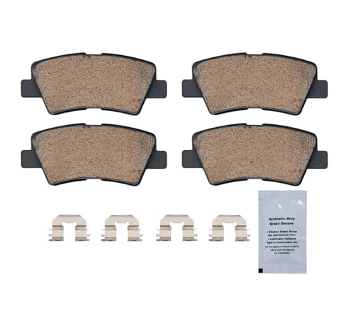 Image of HUSCH D1445 Rear Ceramic Brake Pads Kit Fit For Hyundai Azera 2012-2017, For Sonata 2011-2015, For Kia Optima 2011-2016